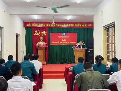 Đồng chí Nguyễn Trọng Hiệp, Ủy viên Ban thường vụ Huyện ủy, Chủ tịch Ủy ban Mặt trận tổ quốc Việt Nam huyện Hữu Lũng phát biểu tại buổi lễ